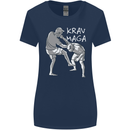 Krav Maga Mixed Martial Arts MMA Fighting Womens Wider Cut T-Shirt Navy Blue