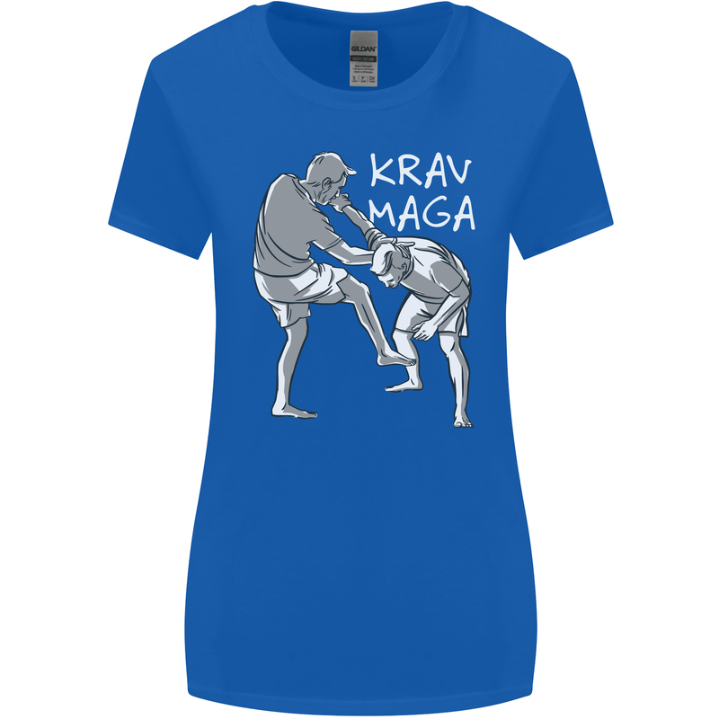 Krav Maga Mixed Martial Arts MMA Fighting Womens Wider Cut T-Shirt Royal Blue