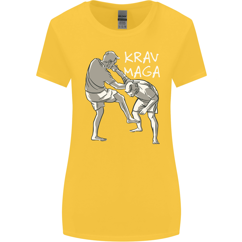 Krav Maga Mixed Martial Arts MMA Fighting Womens Wider Cut T-Shirt Yellow