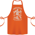 Kung Fu Fighter Mixed Martial Arts MMA Cotton Apron 100% Organic Orange