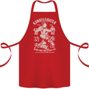 Kung Fu Fighter Mixed Martial Arts MMA Cotton Apron 100% Organic Red