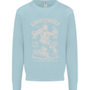 Kung Fu Fighter Mixed Martial Arts MMA Kids Sweatshirt Jumper Light Blue
