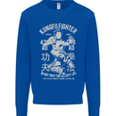 Kung Fu Fighter Mixed Martial Arts MMA Kids Sweatshirt Jumper Royal Blue
