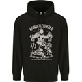 Kung Fu Fighter Mixed Martial Arts MMA Mens 80% Cotton Hoodie Black