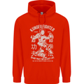Kung Fu Fighter Mixed Martial Arts MMA Mens 80% Cotton Hoodie Bright Red