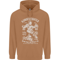 Kung Fu Fighter Mixed Martial Arts MMA Mens 80% Cotton Hoodie Caramel Latte