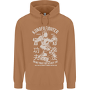 Kung Fu Fighter Mixed Martial Arts MMA Mens 80% Cotton Hoodie Caramel Latte