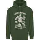 Kung Fu Fighter Mixed Martial Arts MMA Mens 80% Cotton Hoodie Forest Green
