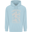 Kung Fu Fighter Mixed Martial Arts MMA Mens 80% Cotton Hoodie Light Blue