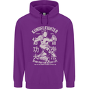 Kung Fu Fighter Mixed Martial Arts MMA Mens 80% Cotton Hoodie Purple