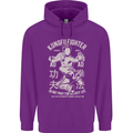 Kung Fu Fighter Mixed Martial Arts MMA Mens 80% Cotton Hoodie Purple