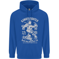 Kung Fu Fighter Mixed Martial Arts MMA Mens 80% Cotton Hoodie Royal Blue