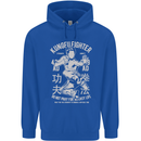 Kung Fu Fighter Mixed Martial Arts MMA Mens 80% Cotton Hoodie Royal Blue