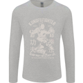 Kung Fu Fighter Mixed Martial Arts MMA Mens Long Sleeve T-Shirt Sports Grey