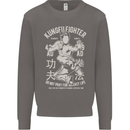 Kung Fu Fighter Mixed Martial Arts MMA Mens Sweatshirt Jumper Charcoal