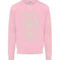 Kung Fu Fighter Mixed Martial Arts MMA Mens Sweatshirt Jumper Light Pink