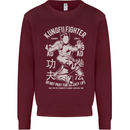 Kung Fu Fighter Mixed Martial Arts MMA Mens Sweatshirt Jumper Maroon
