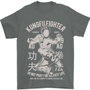 Kung Fu Fighter Mixed Martial Arts MMA Mens T-Shirt Cotton Gildan Charcoal