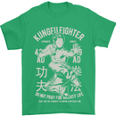 Kung Fu Fighter Mixed Martial Arts MMA Mens T-Shirt Cotton Gildan Irish Green