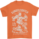 Kung Fu Fighter Mixed Martial Arts MMA Mens T-Shirt Cotton Gildan Orange
