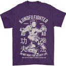 Kung Fu Fighter Mixed Martial Arts MMA Mens T-Shirt Cotton Gildan Purple