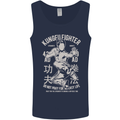 Kung Fu Fighter Mixed Martial Arts MMA Mens Vest Tank Top Navy Blue