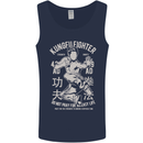 Kung Fu Fighter Mixed Martial Arts MMA Mens Vest Tank Top Navy Blue