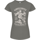 Kung Fu Fighter Mixed Martial Arts MMA Womens Petite Cut T-Shirt Charcoal