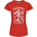 Kung Fu Fighter Mixed Martial Arts MMA Womens Petite Cut T-Shirt Red