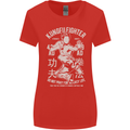 Kung Fu Fighter Mixed Martial Arts MMA Womens Wider Cut T-Shirt Red