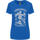 Kung Fu Fighter Mixed Martial Arts MMA Womens Wider Cut T-Shirt Royal Blue