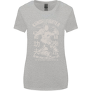 Kung Fu Fighter Mixed Martial Arts MMA Womens Wider Cut T-Shirt Sports Grey