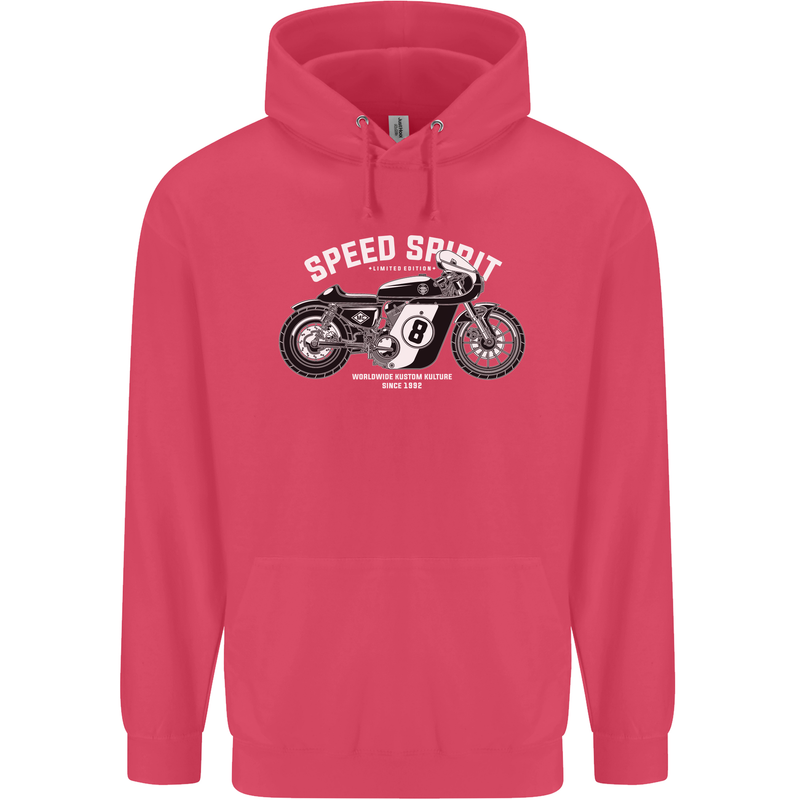 Kustom Kulture Cafe Racer Biker Motorbike Childrens Kids Hoodie Heliconia