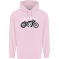 Kustom Kulture Cafe Racer Biker Motorbike Childrens Kids Hoodie Light Pink