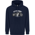 Kustom Kulture Cafe Racer Biker Motorbike Childrens Kids Hoodie Navy Blue