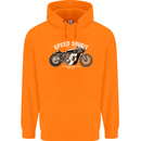 Kustom Kulture Cafe Racer Biker Motorbike Childrens Kids Hoodie Orange