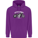 Kustom Kulture Cafe Racer Biker Motorbike Childrens Kids Hoodie Purple