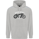 Kustom Kulture Cafe Racer Biker Motorbike Childrens Kids Hoodie Sports Grey