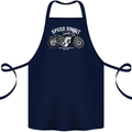 Kustom Kulture Cafe Racer Biker Motorbike Cotton Apron 100% Organic Navy Blue