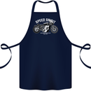 Kustom Kulture Cafe Racer Biker Motorbike Cotton Apron 100% Organic Navy Blue