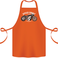 Kustom Kulture Cafe Racer Biker Motorbike Cotton Apron 100% Organic Orange