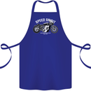 Kustom Kulture Cafe Racer Biker Motorbike Cotton Apron 100% Organic Royal Blue