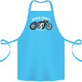 Kustom Kulture Cafe Racer Biker Motorbike Cotton Apron 100% Organic Turquoise