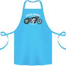 Kustom Kulture Cafe Racer Biker Motorbike Cotton Apron 100% Organic Turquoise