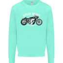 Kustom Kulture Cafe Racer Biker Motorbike Kids Sweatshirt Jumper Peppermint