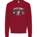 Kustom Kulture Cafe Racer Biker Motorbike Kids Sweatshirt Jumper Red