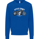 Kustom Kulture Cafe Racer Biker Motorbike Kids Sweatshirt Jumper Royal Blue