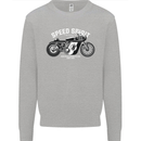 Kustom Kulture Cafe Racer Biker Motorbike Kids Sweatshirt Jumper Sports Grey