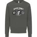 Kustom Kulture Cafe Racer Biker Motorbike Kids Sweatshirt Jumper Storm Grey