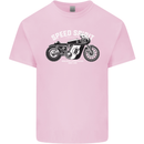 Kustom Kulture Cafe Racer Biker Motorbike Kids T-Shirt Childrens Light Pink